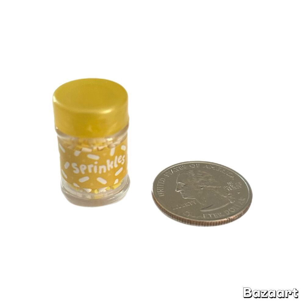 Miniverse Make It Mini Mini Container of Sprinkles Yellow White New